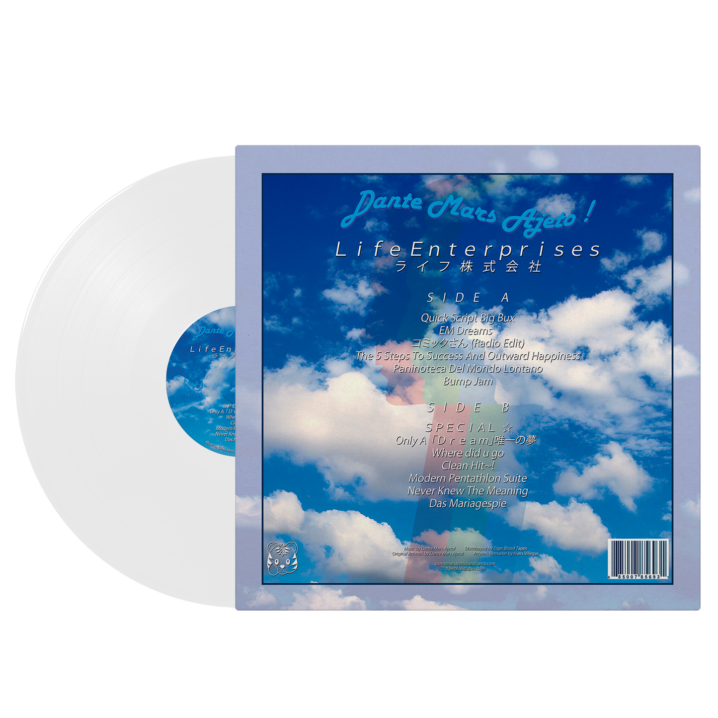 Dante Mars Ajeto! - "Life Enterprises" Blue Skies Limited Edition 12" Vinyl LP
