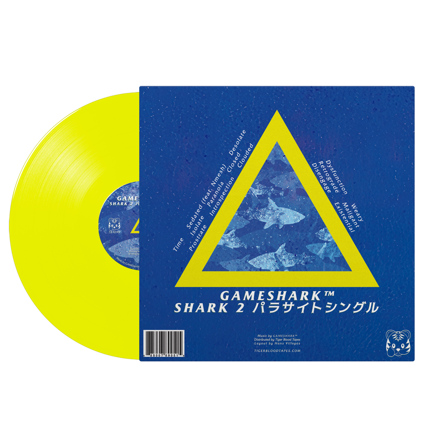 ＧＡＭＥＳＨＡＲＫ™ - "SHARK 2 パラサイトシングル" Limited Edition Yellow 12" Vinyl LP