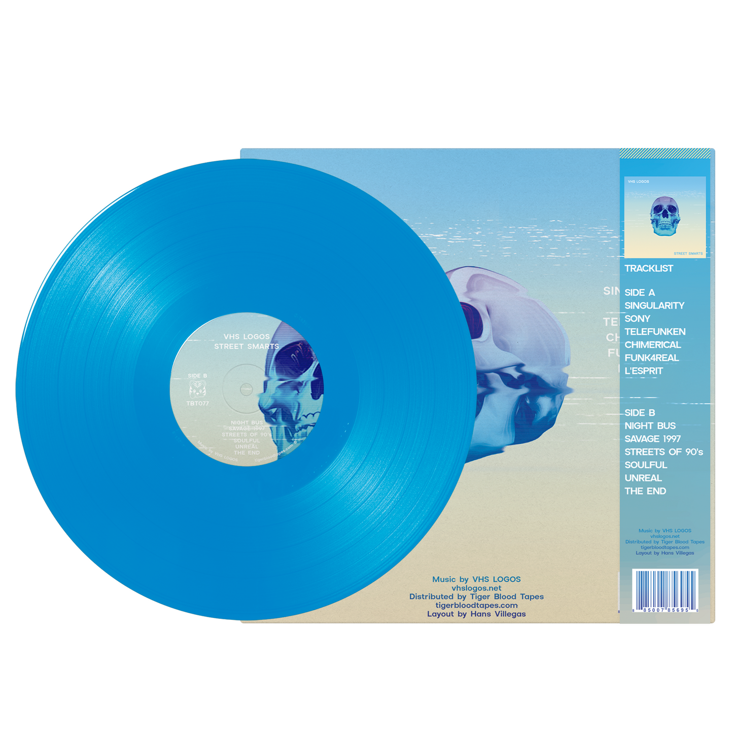 VHS LOGOS - "STREET SMARTS" Saphire Blue Limited Edition 12" Vinyl LP