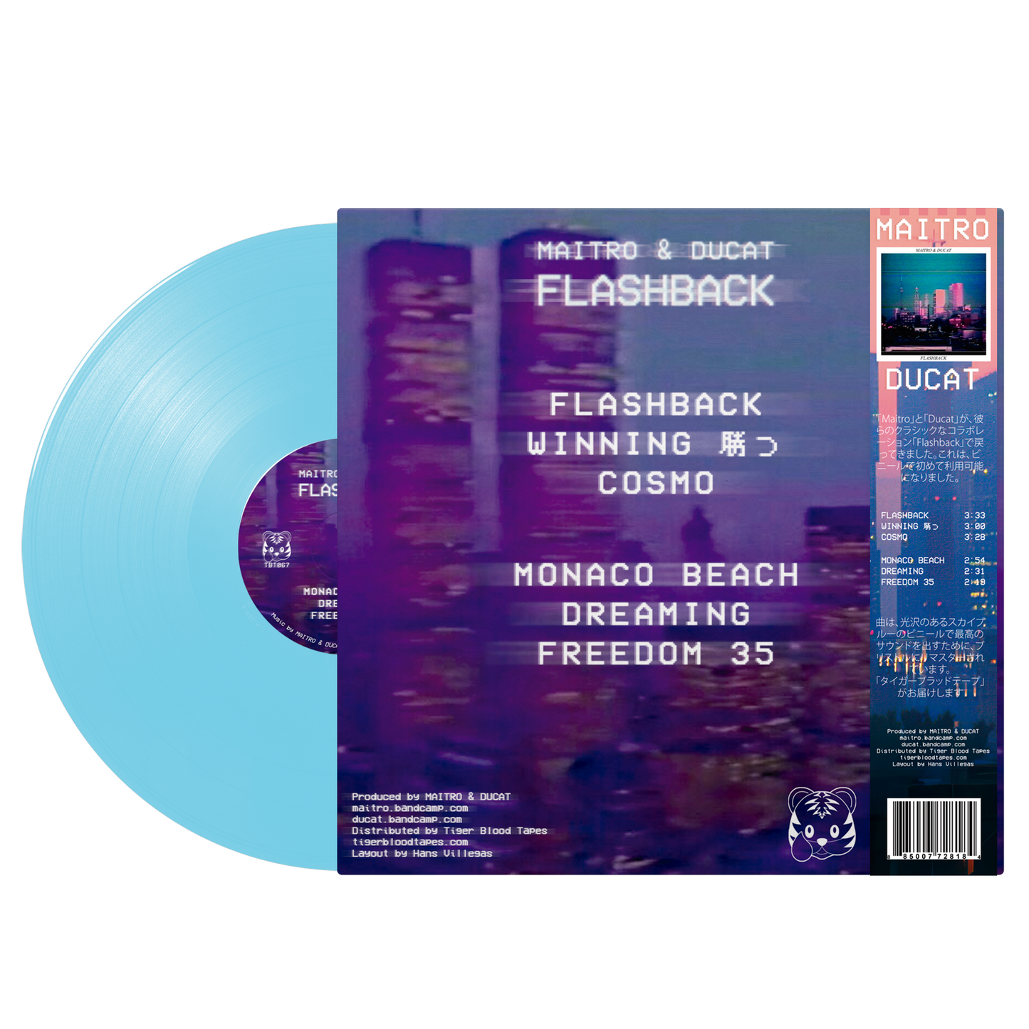 Maitro & DUCAT - "Flashback" Limited Edition Sky Blue 12" Vinyl LP